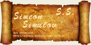 Simeon Simulov vizit kartica